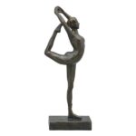 Ballerina beeld bruin metallic H 30 cm. - Afbeelding 3