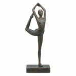 Ballerina beeld bruin metallic H 30 cm. - Afbeelding 2