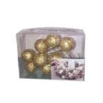 Decoratieve gouden kerstballetjes - Afbeelding 2