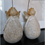 Beeld engel glitter vleugels H18 cm. - Afbeelding 2
