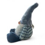 Pluche Kerstgnoom met grijze muts – decoratieve winterkabouter - Afbeelding 3