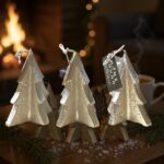 Winterkaarsen set van 3 – engeltje of dennenboom (per kleur geleverd)