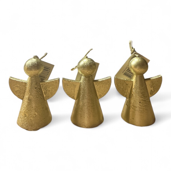 Photoroom_20251023_191029 Winterkaarsen engeltje goudkleurig - Afbeelding 1