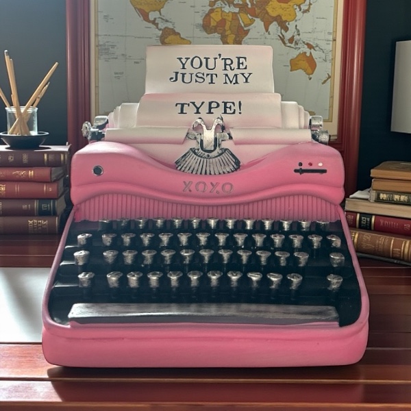 typemachine Roze typemachine beeld “You’re just my type!” - Afbeelding 1