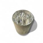 Set van 2 grijze waxinelichthouders met Led lampjes - Afbeelding 2