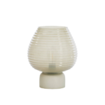 Tafellamp LED Ø22x27 cm ALENNA glas groen grijs - Afbeelding 2