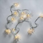 Lichtsnoer LED Sterren warm wit batterij