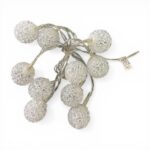 Lichtsnoer LED witte balletjes warm wit batterij (kopie) - Afbeelding 2