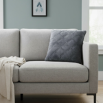 Luxe velvet kussen vergrijsd blauw 50x50 cm - Afbeelding 2