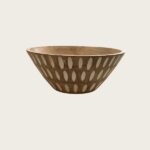 Houten schaal met ingelegd patroon – warme naturel tint - Afbeelding 2