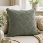 Luxe velvet kussen grijs-groen 50x50 cm